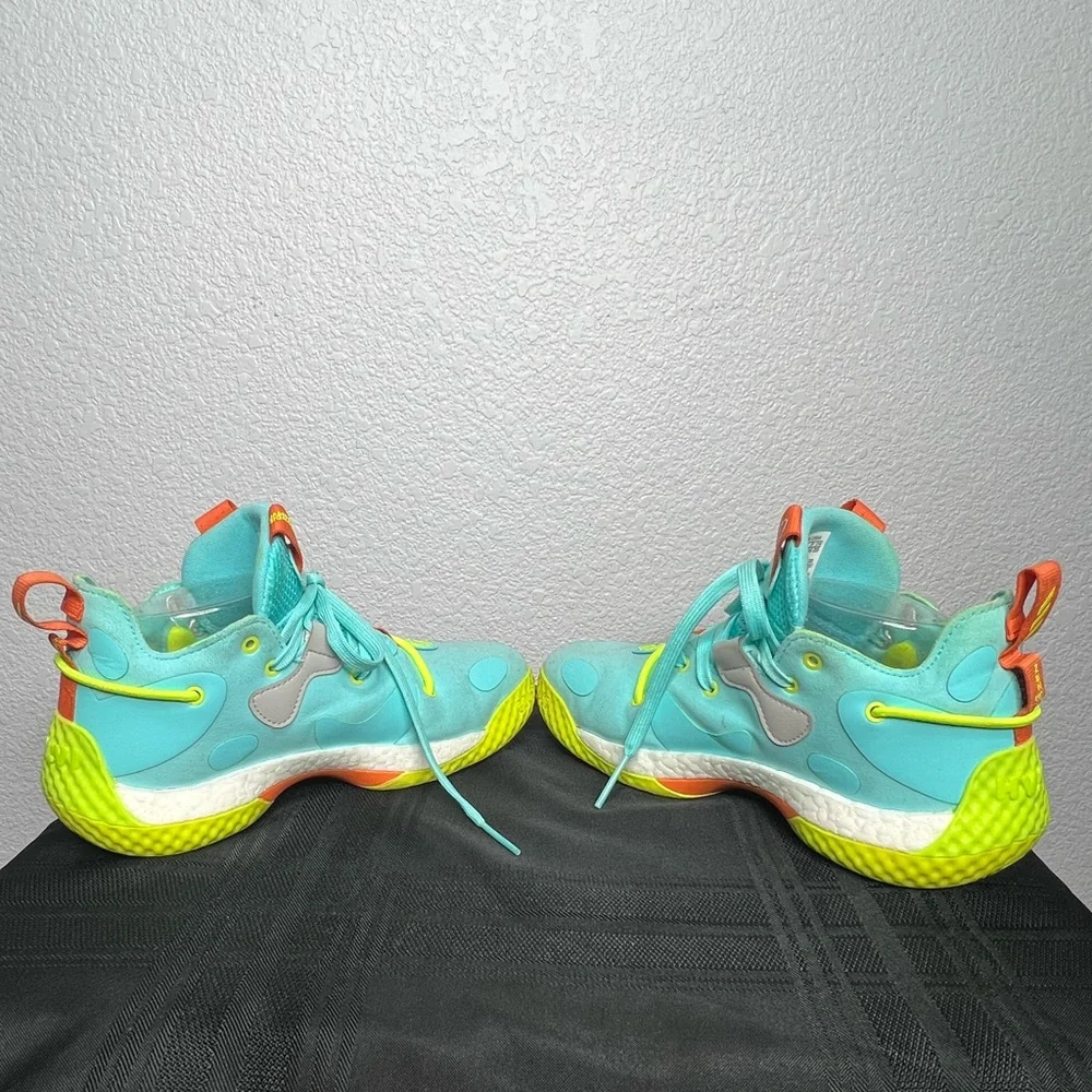 Adidas Harden Vol 6 Pulse Aqua Solar Yellow Basketball Shoes Sz 6 Mens
